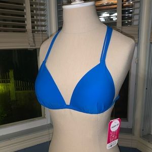 NWT Hula honey blue strappy bikini top push up 💙